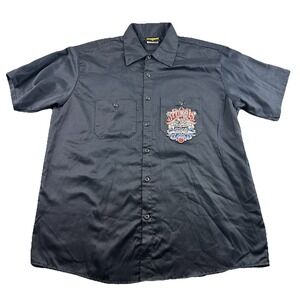 Biker Clothing Company Sturgis Men's XL Navy  2013 Rally Work Shirt Embroidered